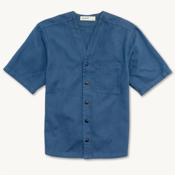 Imperfects The Benny Jersey in Vintage Blue Hemp - Picture 1 of 8